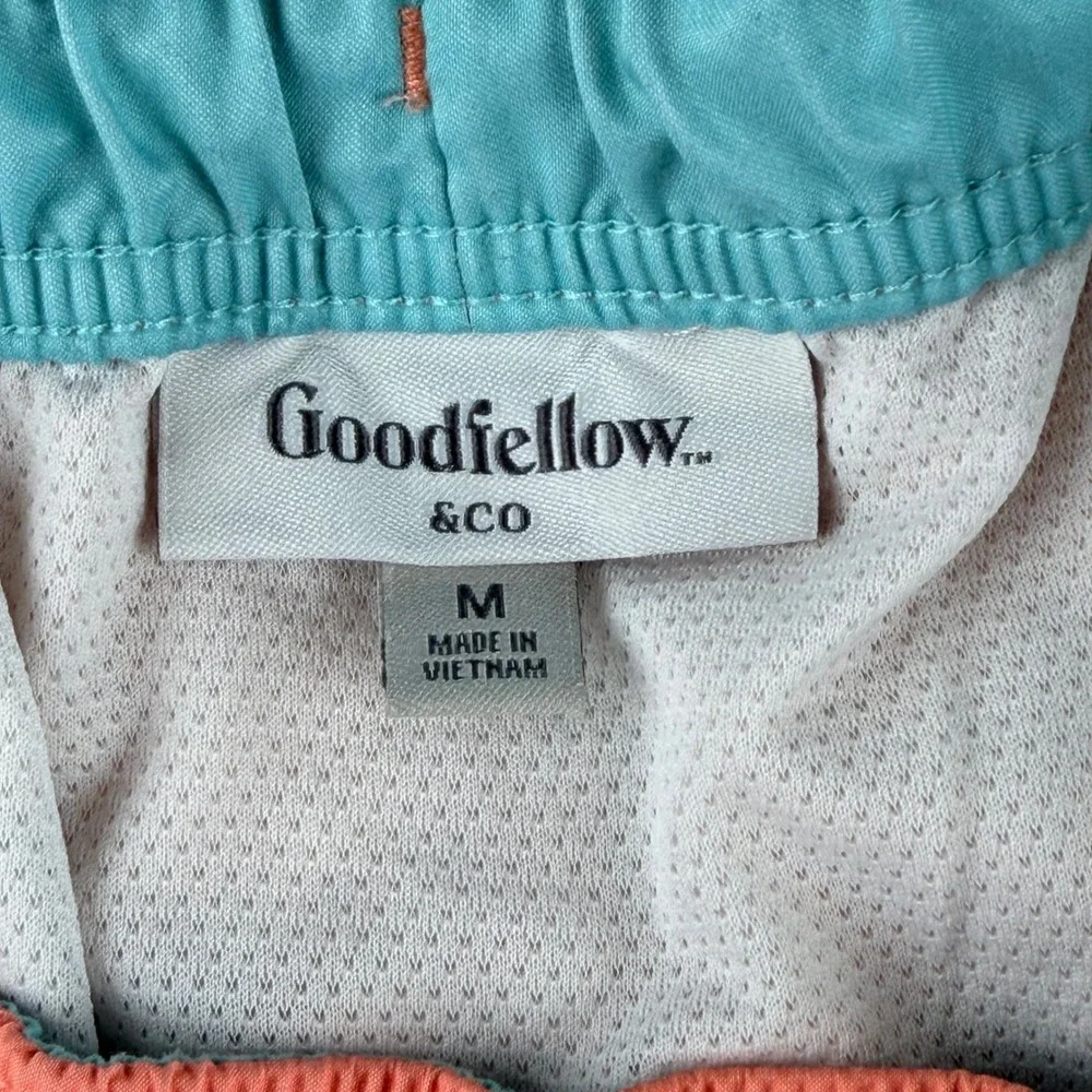 Goodfellow & Co Mens Pink Tropical Sailboat Flamingo Swim Trunks Size M